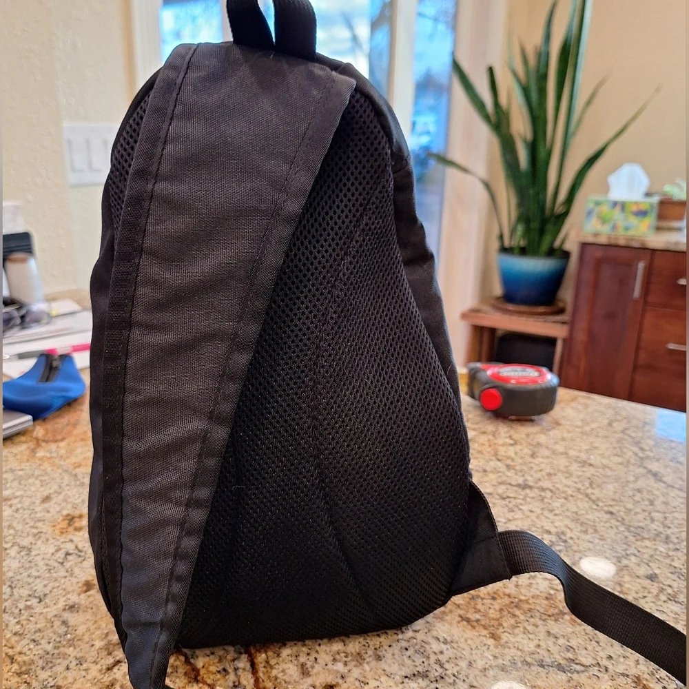 Eddie Bauer Black Sling Bag Double Zip Compartment